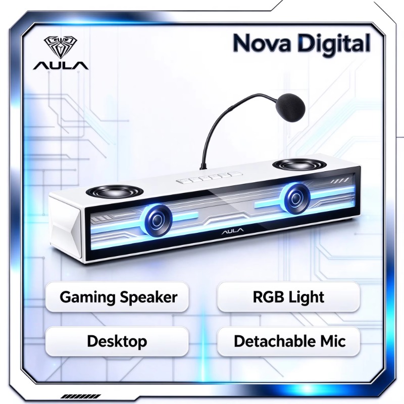 AULA GS8 Gaming Speaker Deskto - Rgb Computer Soundbar For Pc recension och pris