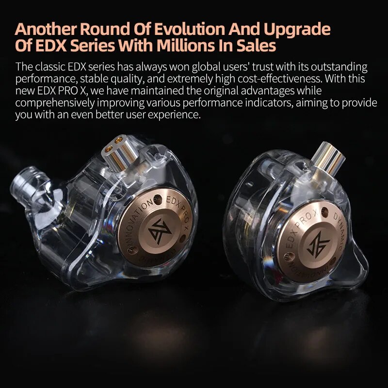KZ EDX PRO X Wired Earphones H - In Ear Monitors For Singers recension och pris