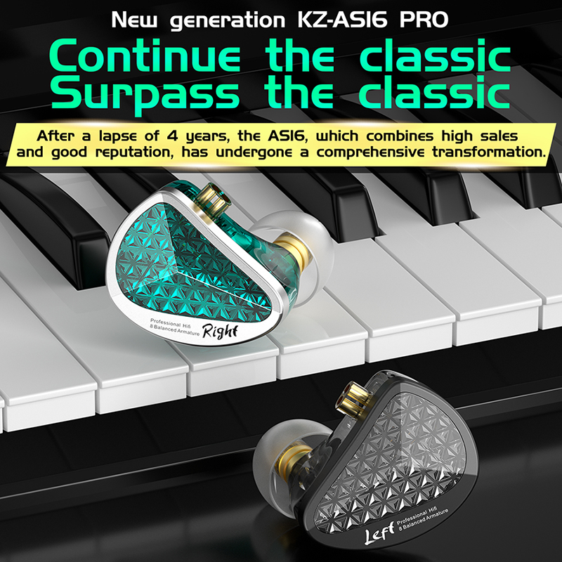 KZ AS16 Pro In Ear Wired Earph - Planar Magnetic Iem Earphones recension och pris