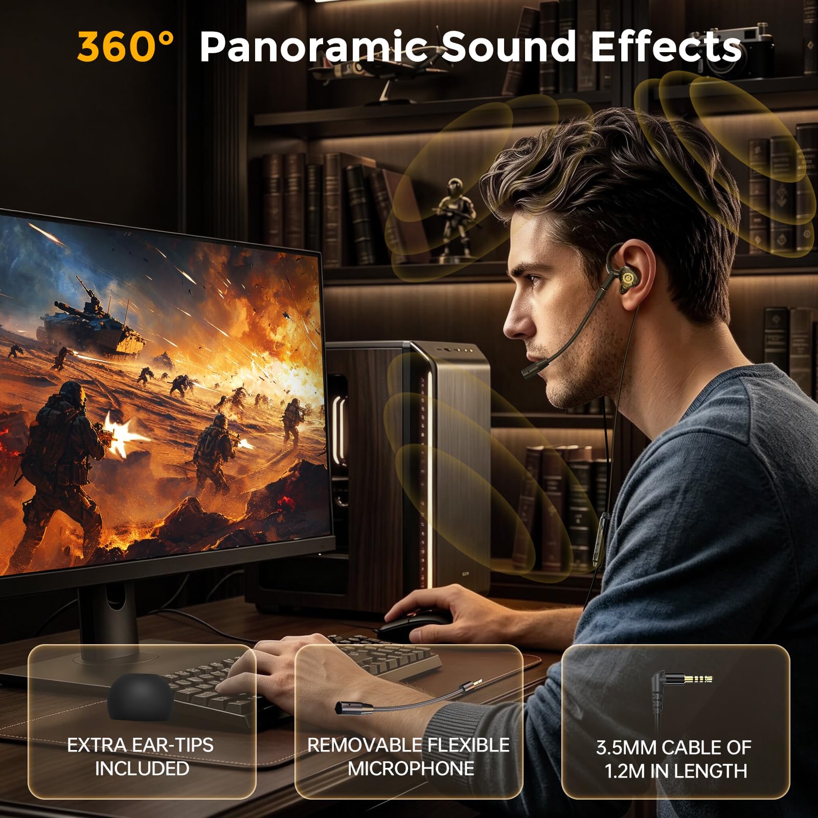 3.5mm / Type-C Wired Gaming Ea - Type C Wired Earphones With Mic recension och pris